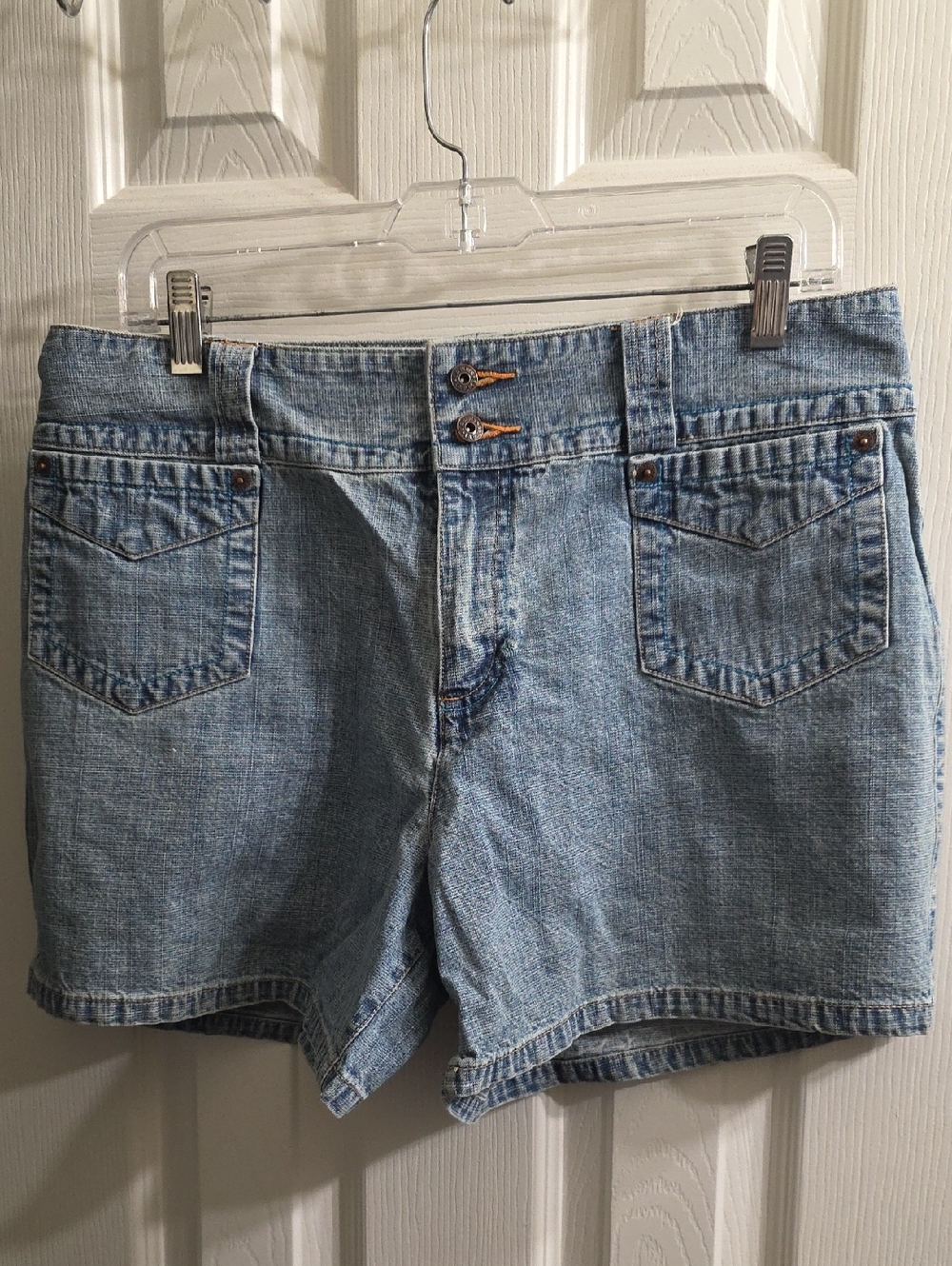L.A. Blues Light Blue Denim High-Rise Jean Shorts Size 12